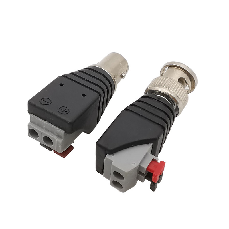 BNC isane pistik emane pistikupesa terminali adapter 75-5 BNC jootevaba press-tüüpi kaabli pistik CCTV kaamera jaoks