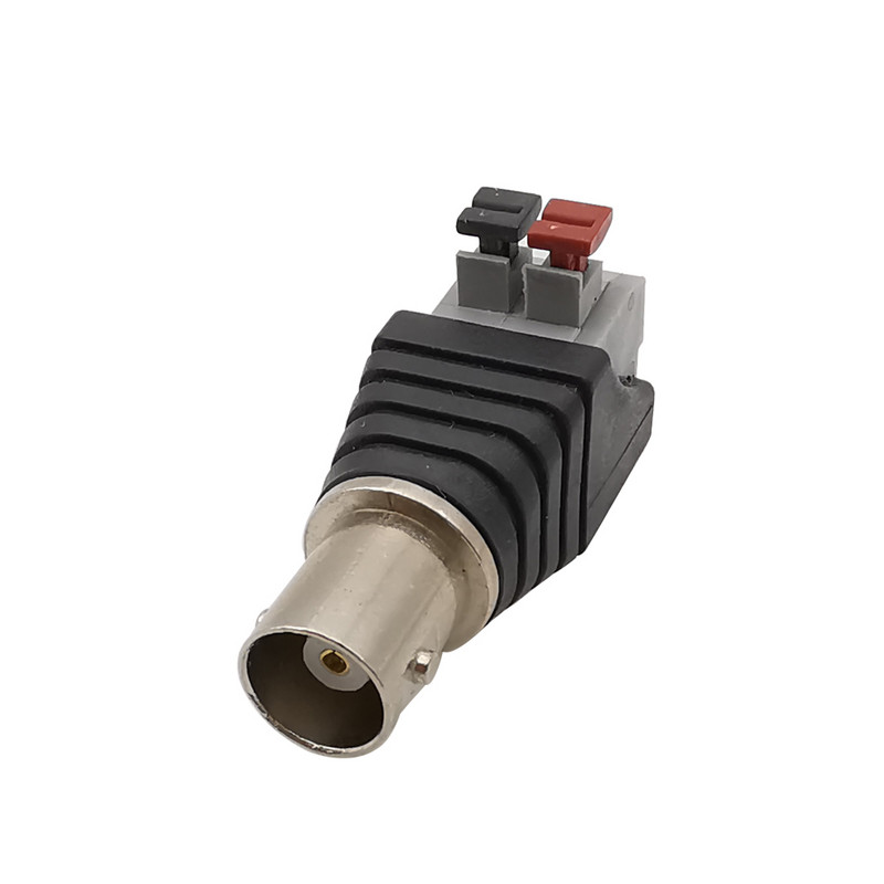 BNC isane pistik emane pistikupesa terminali adapter 75-5 BNC jootevaba press-tüüpi kaabli pistik CCTV kaamera jaoks