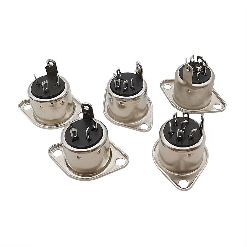 1 комплект DIN аудио адаптер 3/4/5/6/7/8 щифтов DIN мъжки щепсел с пластмасова дръжка + женски гнездо Конектор за шаси за монтиране на панел