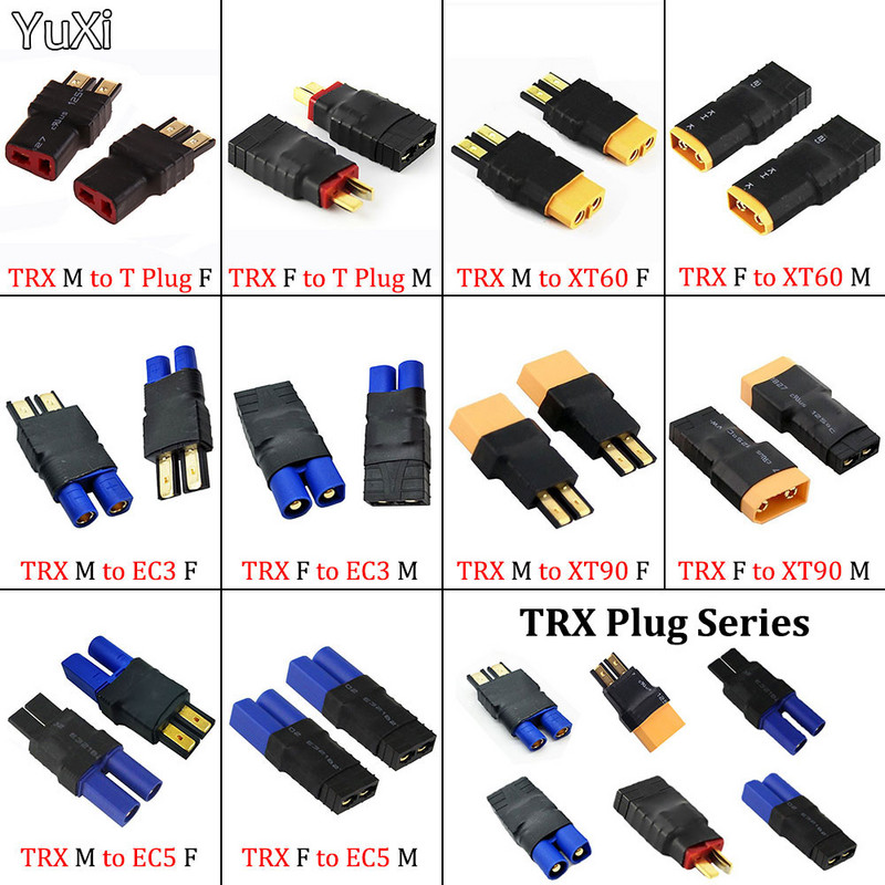 Adapter TRX isane EC5-le EC3 XT60 XT90 T pistik emane pistikud pistik RC Lipo aku juhtosad isetegemine
