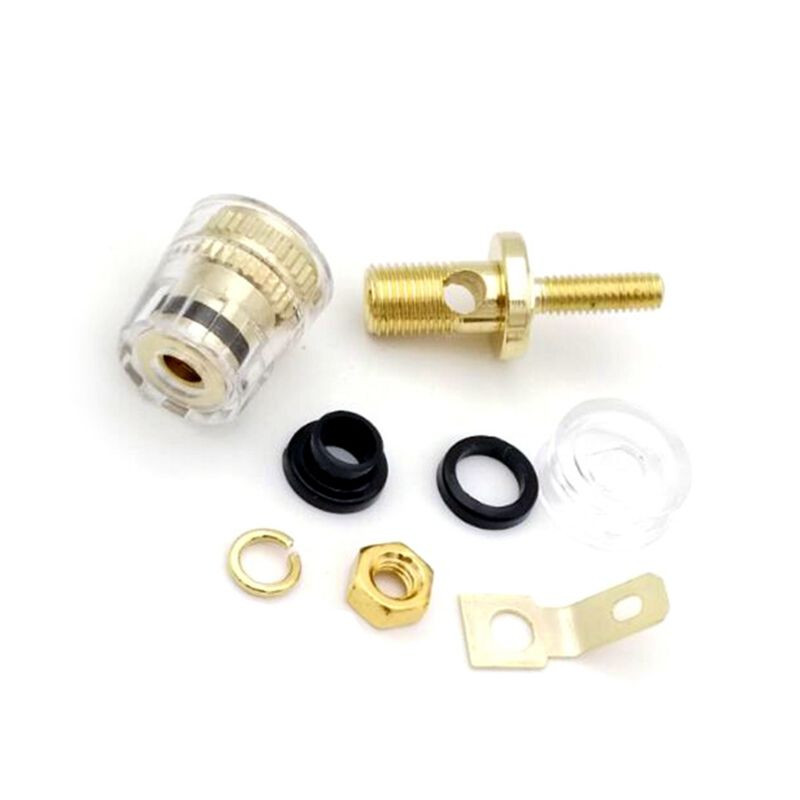 8 tk/komplekt kõlariklemmide sidestuspost 4 mm banaanipistiku pistikupesa võimendi pistik kõlarite jaoks