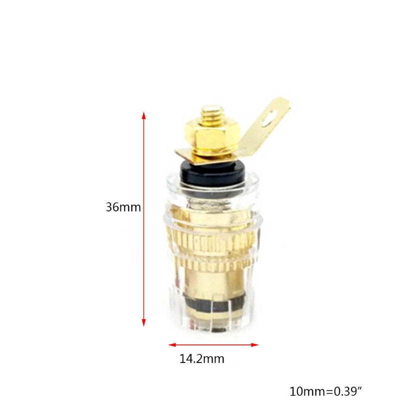 8 tk/komplekt kõlariklemmide sidestuspost 4 mm banaanipistiku pistikupesa võimendi pistik kõlarite jaoks