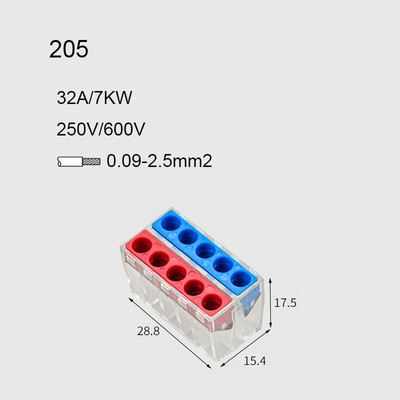 2.5 četvrtasta tvrda žica In-line Quick Connection Terminal Izravni uređaj Žičani konektor Električni brzi spojni terminali Crimp