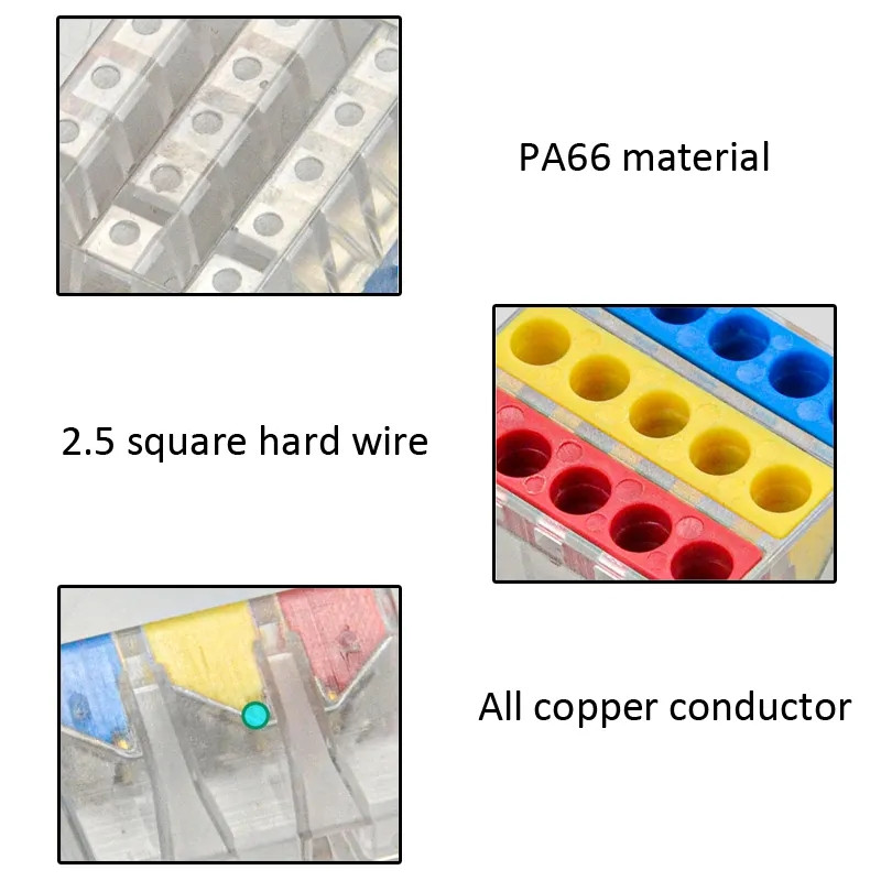 2.5 četvrtasta tvrda žica In-line Quick Connection Terminal Izravni uređaj Žičani konektor Električni brzi spojni terminali Crimp