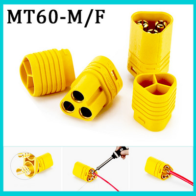 2Pcs MT60 Bullet Connector 3.5mm 3Pole MT60 Muški Ženski Banana Utičnica za RC model Baterija Kontrolni dijelovi zrakoplova ESC Motor