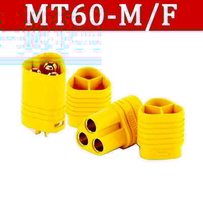 2 tk MT60 kuuli ühendus 3,5 mm 3 poolusega MT60 isane banaanipistiku pesa RC mudelile aku lennuki juhtimisosad ESC mootor