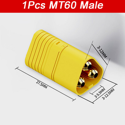 2 tk MT60 kuuli ühendus 3,5 mm 3 poolusega MT60 isane banaanipistiku pesa RC mudelile aku lennuki juhtimisosad ESC mootor