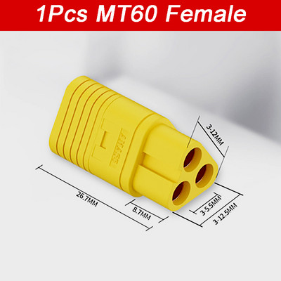 2 tk MT60 kuuli ühendus 3,5 mm 3 poolusega MT60 isane banaanipistiku pesa RC mudelile aku lennuki juhtimisosad ESC mootor
