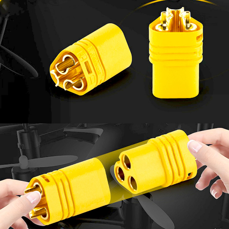 2 tk MT60 kuuli ühendus 3,5 mm 3 poolusega MT60 isane banaanipistiku pesa RC mudelile aku lennuki juhtimisosad ESC mootor