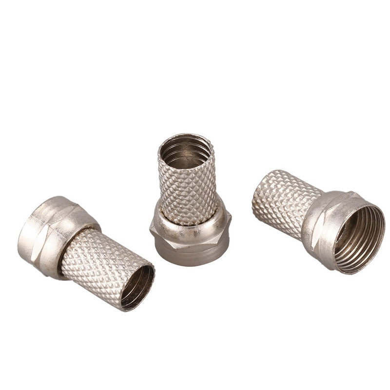 Προβολή! 40 τεμ. CCTV RG6 F-Type Twist-On ομοαξονικό ομοαξονικό καλώδιο σύνδεσης RF αρσενικό