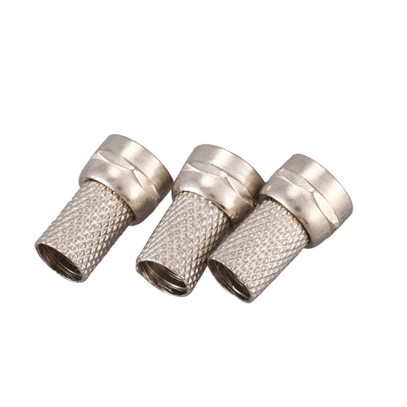 Προβολή! 40 τεμ. CCTV RG6 F-Type Twist-On ομοαξονικό ομοαξονικό καλώδιο σύνδεσης RF αρσενικό