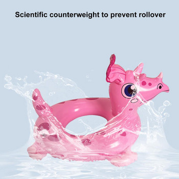 Δαχτυλίδι κολύμβησης σε σχήμα δεινοσαύρου Υπερελαφρύ, ισχυρή πλευστότητα, Παιδική φουσκωτή πισίνα με πλωτήρα κολύμβησης κύκλος ψυχαγωγικό παιχνίδι νερού