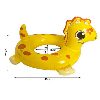 Плувен пръстен с форма на динозавър, ултралек, силна плаваемост, детски надуваем плувен басейн, плувен кръг, играчка за водни забавления