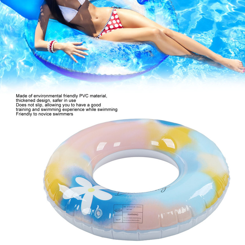 Obruč za plivanje na napuhavanje, PVC aerodinamični obruč za plivanje ispod pazuha s šarenim cvjetnim uzorkom za vježbanje