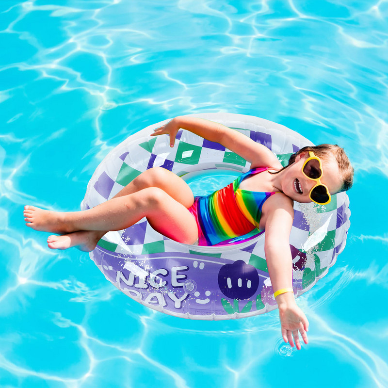 Δαχτυλίδι κολύμβησης PVC φουσκωτό πλέγμα μοτίβο κολύμβησης πλωτήρα πισίνας Φορητό για ταξίδια στην παραλία