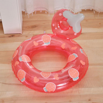 Бебешки надуваем пръстен за плуване, ананас, ягода, сладък щампован пръстен за подмишниците, PVC летен басейн, бебешка плувка, водна забавна играчка