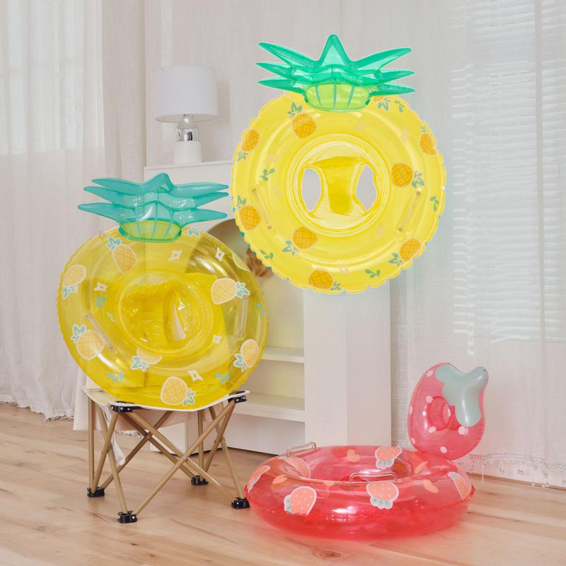 Dječji prsten za plivanje na napuhavanje Ananas jagoda Slatki otisnuti prsten ispod pazuha PVC ljetni bazen Dječji plivajući plovak Vodena zabavna igračka