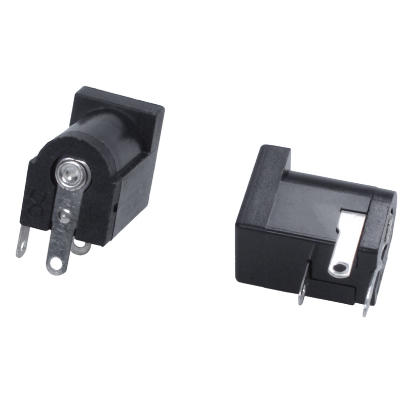 10 bucăți DC 5,5 mm x 2,1 mm mufă de alimentare conector femel pentru montare pe panou