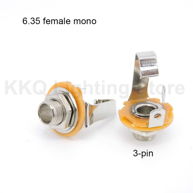 5 buc 1/4" 6,35 mm mono stereo 2 3 pini poli femela montare pe panou priză de alimentare conector 6,5 cablu audio mufă jack adaptor de lipit k