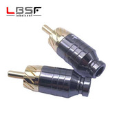 4 τεμ/2 ζεύγη Budweiser Gun χρώματος επίχρυση κεφαλή RCA συγκολλημένη κεφαλή Lotus βύσμα AV Κεφαλή βίντεο Κεφαλή ήχου εισαγωγή μικρή οπή ουράς