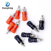 10db 4 mm-es piros-fekete banánaljzat Professzionális kötőanya banándugós csatlakozódugó nikkelezett 4 mm-es banándugóhoz