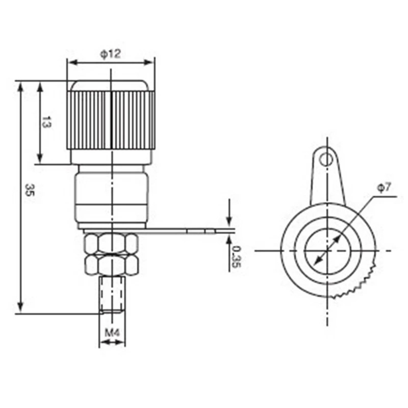 10db 4 mm-es piros-fekete banánaljzat Professzionális kötőanya banándugós csatlakozódugó nikkelezett 4 mm-es banándugóhoz