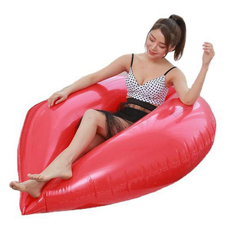 Pripučiamas baseinas plūduriuojantis plaukimo gultas prie baseino Vakarėlis plaukiojanti kėdė Vasaros baseinas plūduriuojantis žaislas baseinas Juokingi blizgučiai lūpos