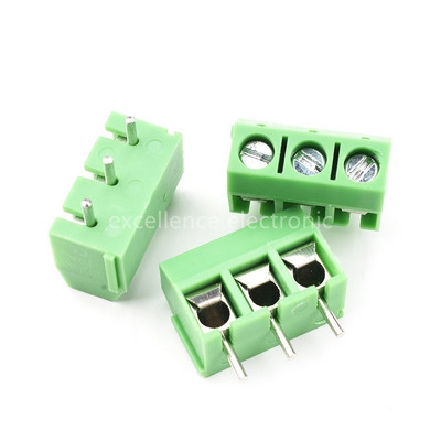 10 kom/lot plavo/zeleno KF301-2P KF301-3P korak 5,0 mm bakrena igla ravna igla 2P 3P vijčani PCB terminalni blok konektor
