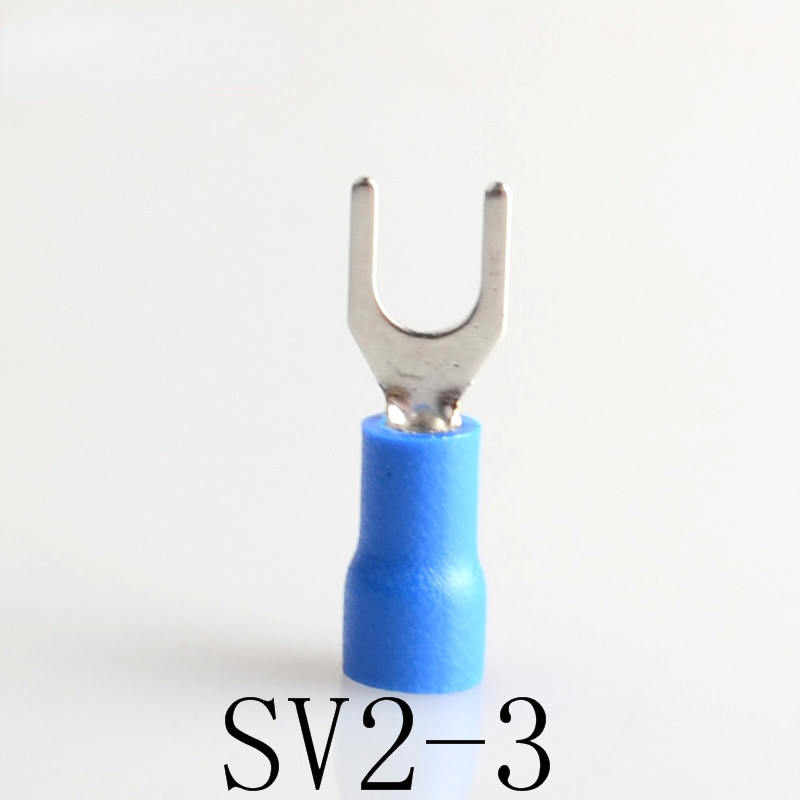 SV2-3 50PCS žuti konektor za žičane kabele, žičane žičane predizolacijske vilice, 16~14AWG stezaljke za žicu SV2-3 SV