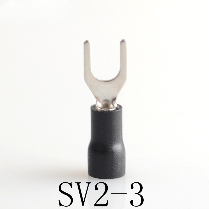 SV2-3 50PCS žuti konektor za žičane kabele, žičane žičane predizolacijske vilice, 16~14AWG stezaljke za žicu SV2-3 SV