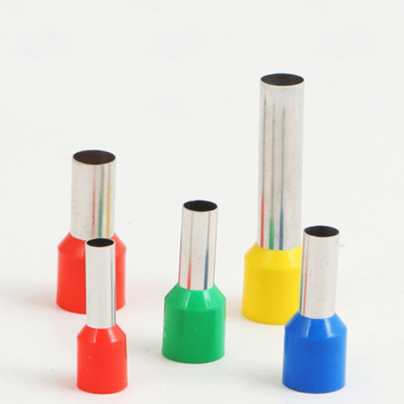 50 db VE sorozatú szigetelt sorkapocs kábelvég krimpelő hüvely kivezetés kábel vezeték csatlakozó elektromos cső csatlakozók