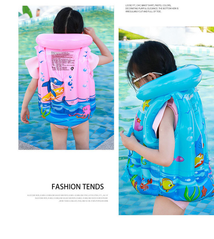 3–10-aastastele lastele Täispuhutav päästevest Beebi ujumisjope Ujuv PVC Ujukid Laps Õppige ujuma Paadisõiduohutuse Vetelpäästevest