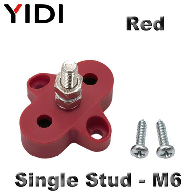 M6/M8/M10 Junction Terminal Block Stud Bus Bar Heavy Duty Battery Power Distribution DC 48V Sabirnica Crvena/Crna Automobilska RV Boat