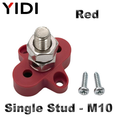 M6/M8/M10 Junction Terminal Block Stud Bus Bar Heavy Duty Battery Power Distribution DC 48V Sabirnica Crvena/Crna Automobilska RV Boat