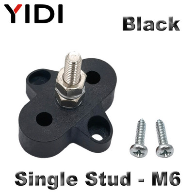 M6/M8/M10 Junction Terminal Block Stud Bus Bar Heavy Duty Battery Power Distribution DC 48V Sabirnica Crvena/Crna Automobilska RV Boat