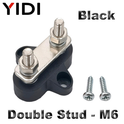 M6/M8/M10 Junction Terminal Block Stud Bus Bar Heavy Duty Battery Power Distribution DC 48V Sabirnica Crvena/Crna Automobilska RV Boat