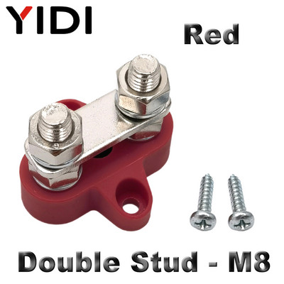M6/M8/M10 Junction Terminal Block Stud Bus Bar Heavy Duty Battery Power Distribution DC 48V Sabirnica Crvena/Crna Automobilska RV Boat