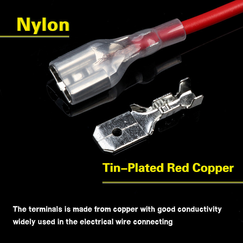 100 tk 2,8 mm 4,8 mm 6,3 mm emane isane labidas pressklemmid pistik Elektrijuhtme pistikud läbipaistva ümbrise komplekt