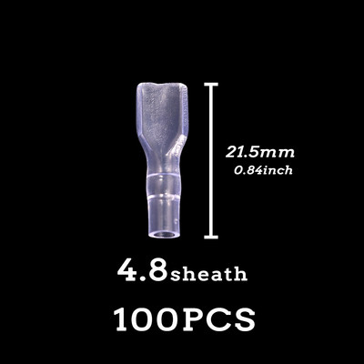 100 tk kuldne 2,8 mm 4,8 mm 6,3 mm isoleeritud traadi pistik isoleeritud või emane pistiku pressimise klemm läbipaistev ümbris kotis