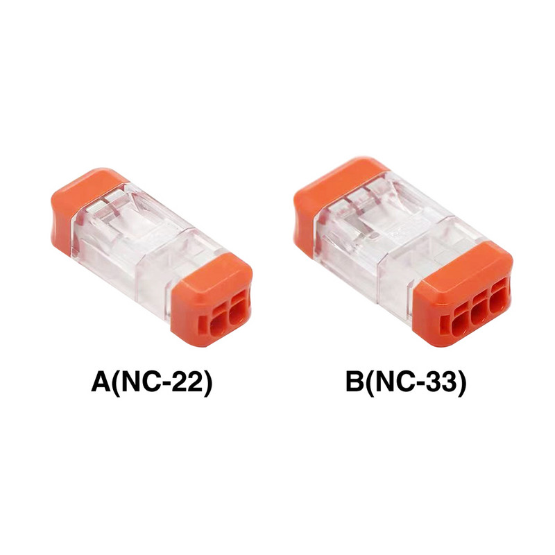 28-14AWG praktiline klemmiplokk 24A 250 V juht Kiire elektrikaabli juhtmeühendus Kompaktne kodu isetegemise klamber Vastupidav sisselükkamine