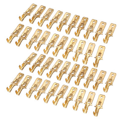 Λιανική 40 τεμ. 1/4 ιντσών καρφιά από ορείχαλκο αρσενικό συνδετήρα καλωδίου μη μονωμένο ακροδακτύλιο