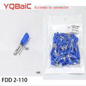 50 tk FDD2-110 isoleeriv naissoost isoleeritud elektriline pressitud klemmi pistikud kaabli juhtme pistik 50 tk FDD2-110 sise