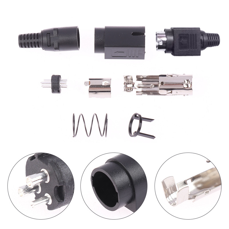 Új 1Set DIN 3/4Pin dugós DC tápcsatlakozó 3/4P kettős tápegység S sorkapocs csatlakozó adapter TFT LCD síkképernyős TV-hez