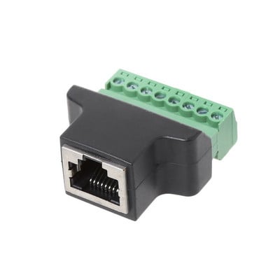 RJ45 lizdas su varžtu gnybto 8 kontaktų jungtimi Ethernet kabelio ilgintuvo adapteris 50LB