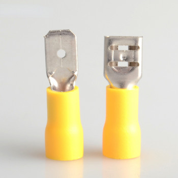 6,3 mm 25 женски с 25 мъжки изолирани клемни конектори за електрически клеми H1E1