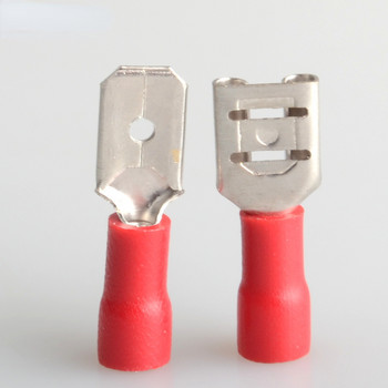 6,3 mm 25 женски с 25 мъжки изолирани клемни конектори за електрически клеми H1E1