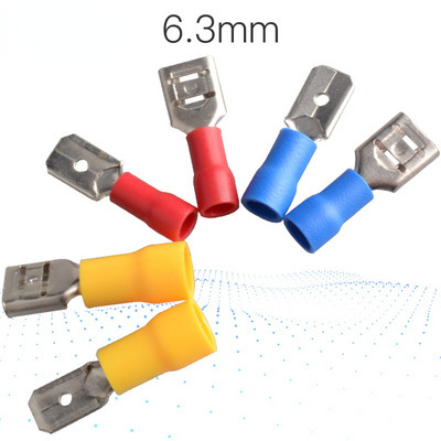 6,3 mm 25 Femeie cu 25 Masculi Conectori terminali electrici de sertizare izolați cu pică H1E1