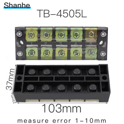 600V 45A TB serijos fiksuoti gnybtai Laidų eilė TB-4503 TB-4504 TB-4505 TB-4506 TB-1510 TB-1512