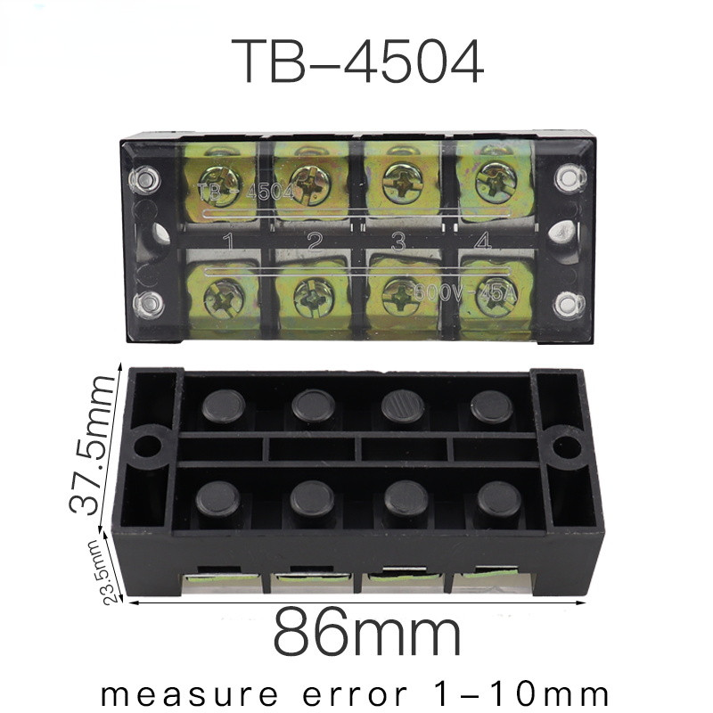 600V 45A TB serijos fiksuoti gnybtai Laidų eilė TB-4503 TB-4504 TB-4505 TB-4506 TB-1510 TB-1512