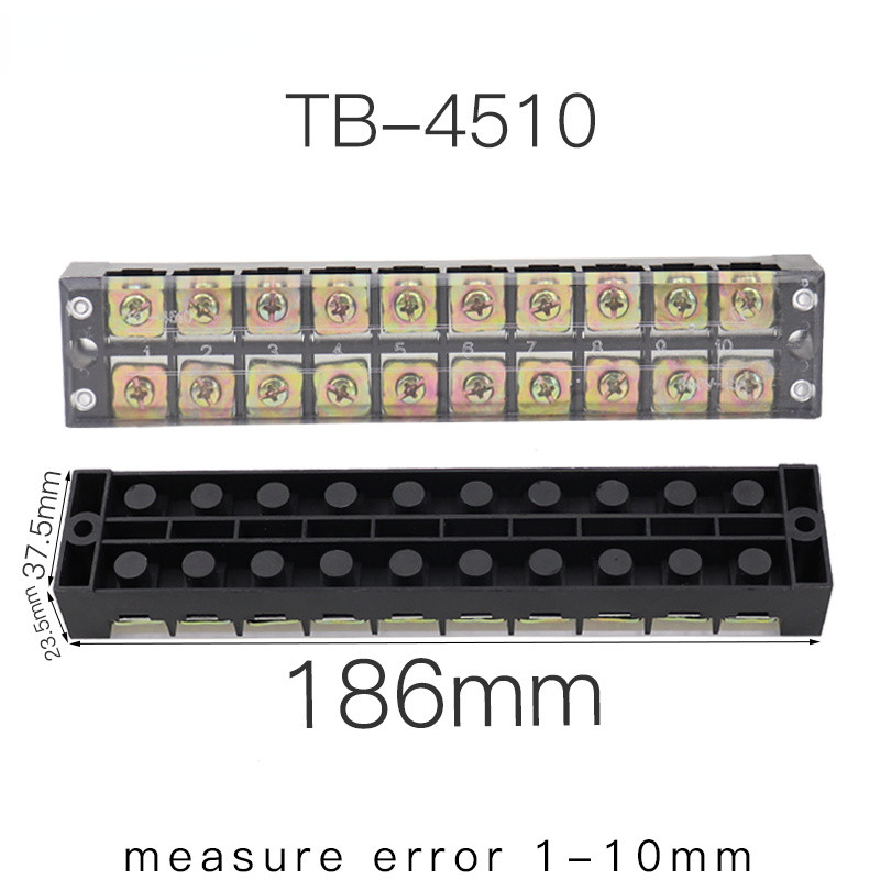 600V 45A TB serijos fiksuoti gnybtai Laidų eilė TB-4503 TB-4504 TB-4505 TB-4506 TB-1510 TB-1512